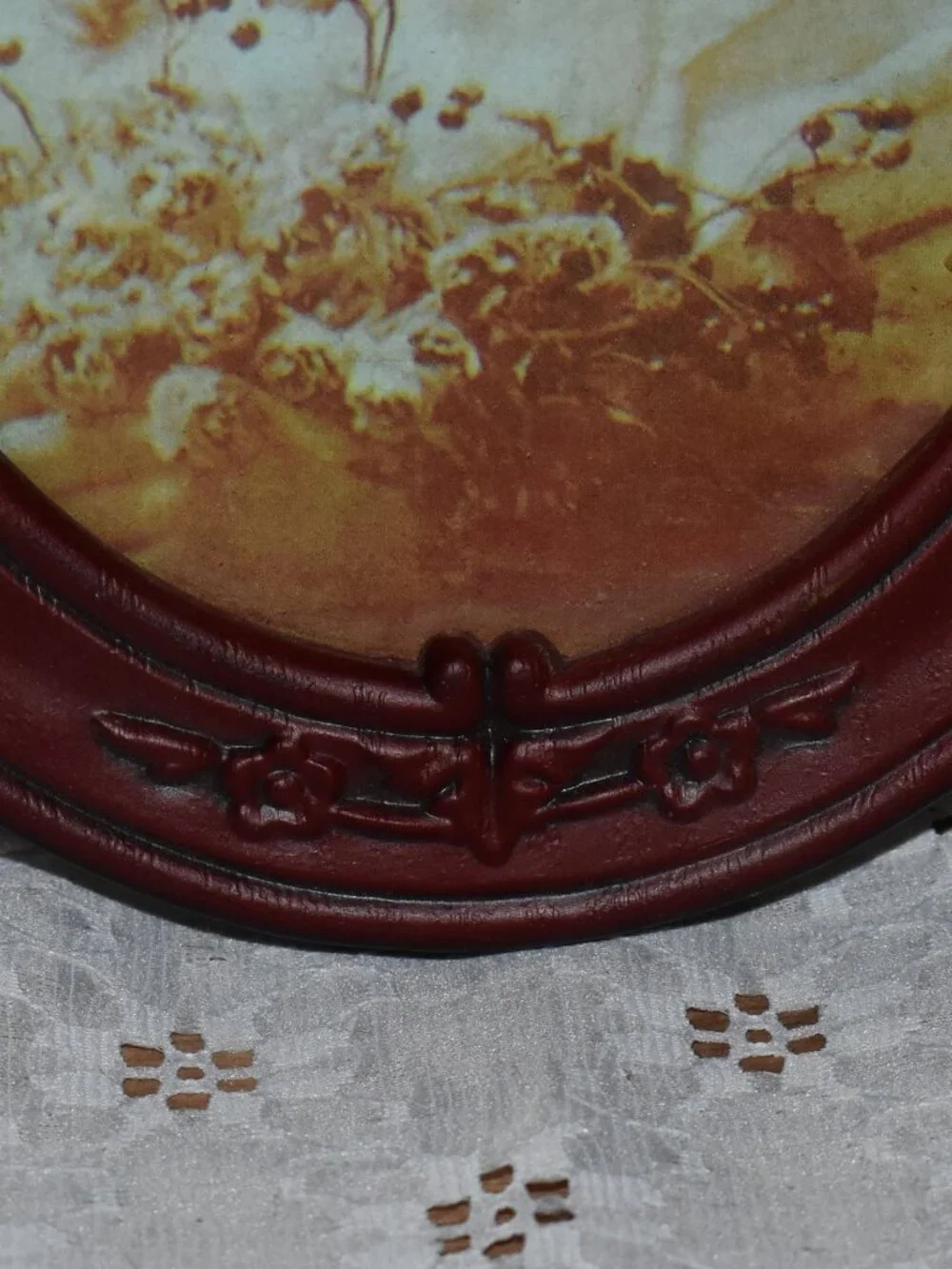 Vintage Gothic Cottage Oval Picture Frame Wall Decor